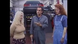 The owner of the auto repair shop is unhappy with the work of a chubby chick and spanks her pronktub com big ass