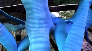 3D Cartoon sex  - Blue avatars big cock fuck and cumshot - http://toonypip.vip - princess leia porn star 3D Cartoon sex