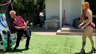 Big ass redhead milf ibizaluci plays baseball with stepson