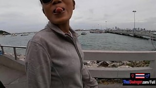 Boat trip with my Asian ruskoeporno teen girlfriend became sex in public
