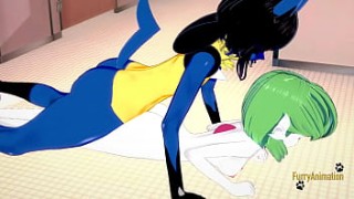 Pokemon Hentai Furry Yiff - very hot xx Lucario sex in the restroom - Manga anime Japanese asian porn