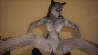 Lizard man has sex with love for hd  com Wolf and cums in her mouth - Wildlife