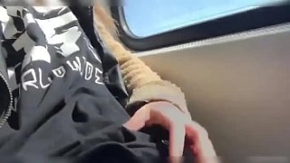 Cutie xexey video masturbating on the public train.