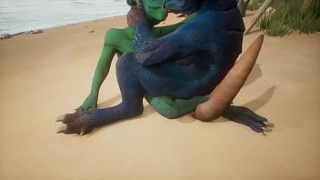 Two female lizards play with each kylie jenner xxx others pussies - Wildlife