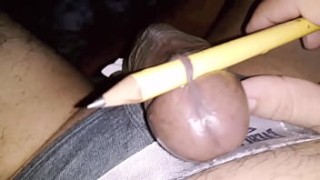 Playing With My Frenulum Hole... Item sex door neighbors #1 Thick Pencil