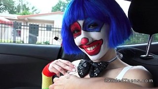 Clown camcaps teen fucking outdoor pov