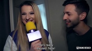 BUMS BESUCH sexவீடியோ - German blonde pornstar Celina Davis surprise fucks her fanboy