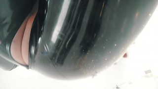 Latex Rubber Selfie Video Catsuit Fetish Teasing clitsex by Arya Grander