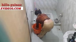 Indian softcore movies girl taking a bath in the bathroom