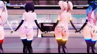 MMD 3D Hentai Girls angelasex Dancing fucking