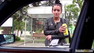 Euro pornhubs com teen Vanessa rides a cock home