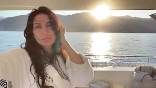 Vacation on a adriana lima nude yacht. Life style