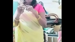 Swathi stepson forced naidu sexy in yellow saree