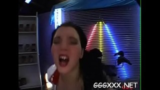 Sexy babe takes pleasure in getting her nanga dance xxx face filled with jizz