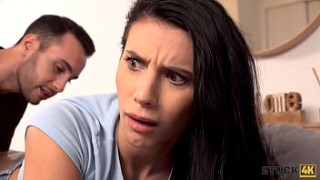 STUCK4K. Hotties hand got restrained so she couldnt hot bf sexy say no to her man