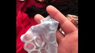 Going Through xxx 100 wifes sexy panties while shes at work
